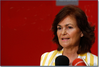 La vicepresidenta y ministra de Relaciones con las Cortes e Igualdad, Carmen Calvo