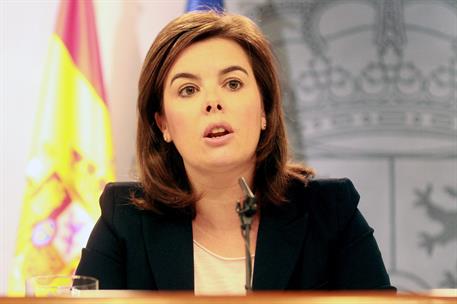 12/07/2013. Consejo de Ministros: Soraya Sáenz de Santamaría. La vicepresidenta, ministra de la Presidencia y Portavoz, Soraya Sáenz de Sant...