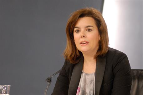 22/02/2013. Consejo de Ministros: Soraya Sáenz de Santamaría. La vicepresidenta, ministra de la Presidencia y portavoz, Soraya Sáenz de Sant...