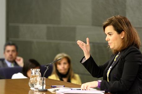 31/05/2013. Consejo de Ministros: Soraya Sáenz de Santamaría. La vicepresidenta, ministra de la Presidencia y portavoz, Soraya Sáenz de Sant...