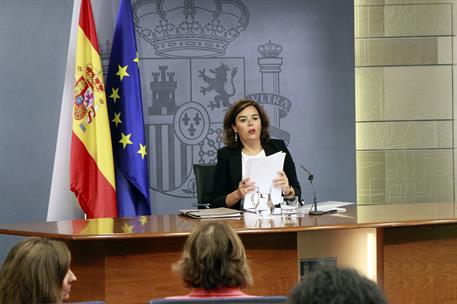2/09/2016. Consejo de Ministros: Sáenz de Santamaría. La vicepresidenta, ministra de la Presidencia y portavoz del Gobierno en funciones, So...