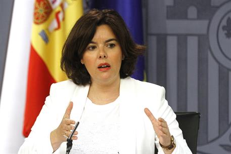 3/06/2016. Consejo de Ministros: Sáenz de Santamaría. La vicepresidenta del Gobierno en funciones, Soraya Sáenz de Santamaría, durante la ru...