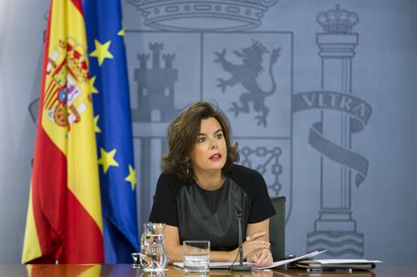 23/09/2016. Consejo de Ministros: Sáenz de Santamaría. La vicepresidenta, ministra de la Presidencia y portavoz del Gobierno en funciones, S...