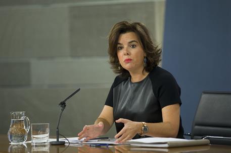 23/09/2016. Consejo de Ministros: Sáenz de Santamaría. La vicepresidenta, ministra de la Presidencia y portavoz del Gobierno en funciones, S...