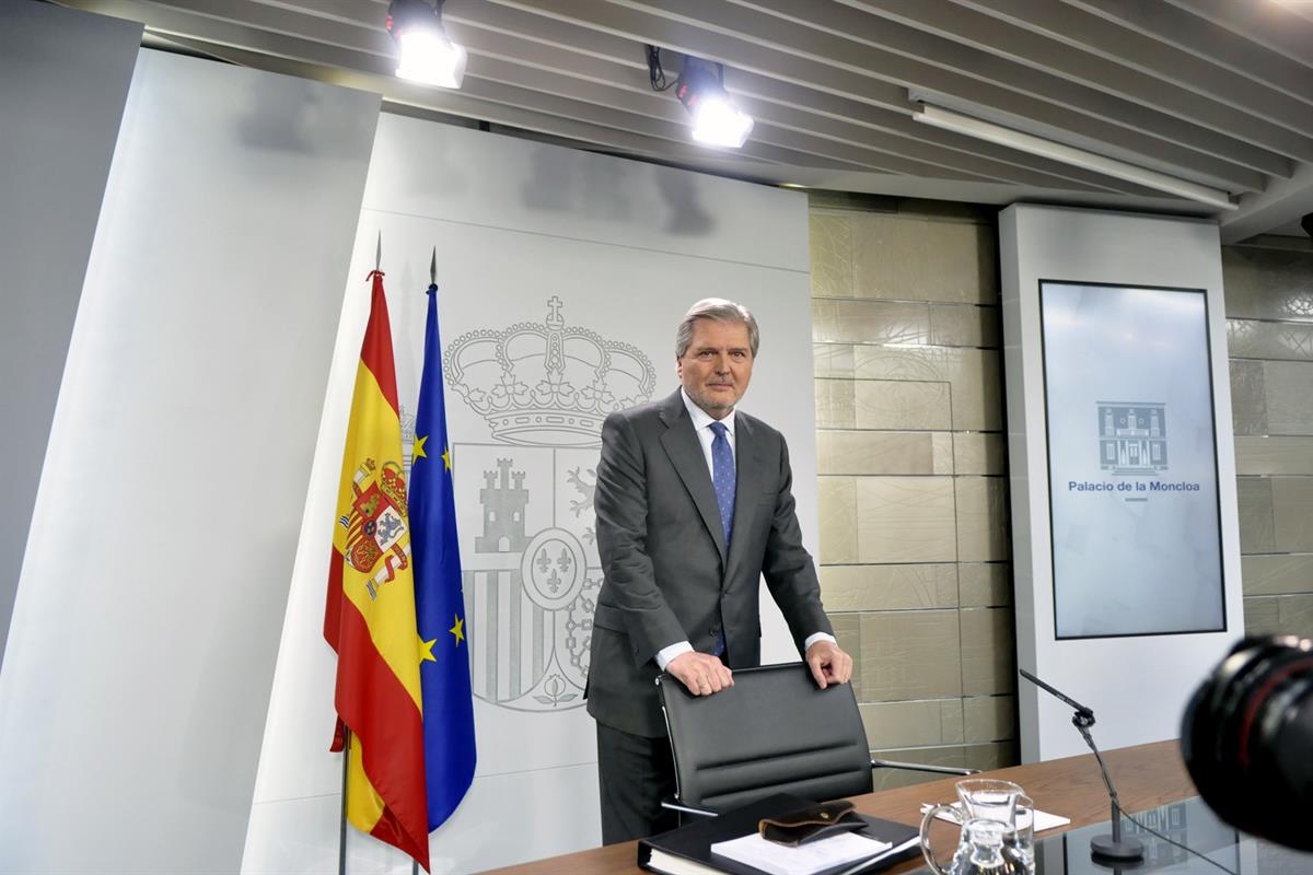 17/11/2017. Consejo de Ministros: Méndez de Vigo. El ministro de Educación, Cultura y Deporte y portavoz del Gobierno, Íñigo Méndez de Vigo,...