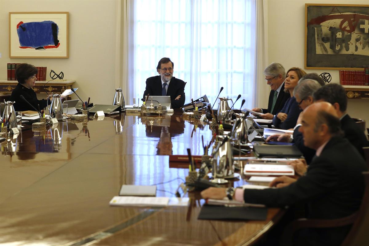 12/01/2018. Reunión del Consejo de Ministros. El presidente del Gobierno, Mariano Rajoy, ha presidido en La Moncloa la primera reunión del C...