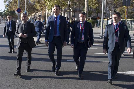 21/12/2018. Consejo de Ministros en Barcelona. El presidente del Gobierno, Pedro Sánchez, a su llegada a la Llotja de Mar, donde se celebra ...