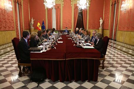 21/12/2018. Consejo de Ministros en Barcelona. El presidente del Gobierno, Pedro Sánchez, preside la reunión del Consejo Ministros.
