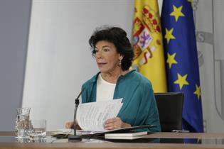 La ministra de Educación y Formación Profesional y portavoz del Gobierno, Isabel Celaá.