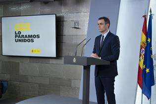 El presidente del Gobierno, Pedro Sánchez, durante su comparecencia tras el Consejo de Ministros
