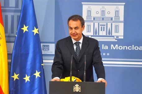 26/07/2010. Recepción al vigente ganador del Tour de Francia, Alberto Contador. El Presidente del Gobierno, José Luis Rodríguez Zapatero.