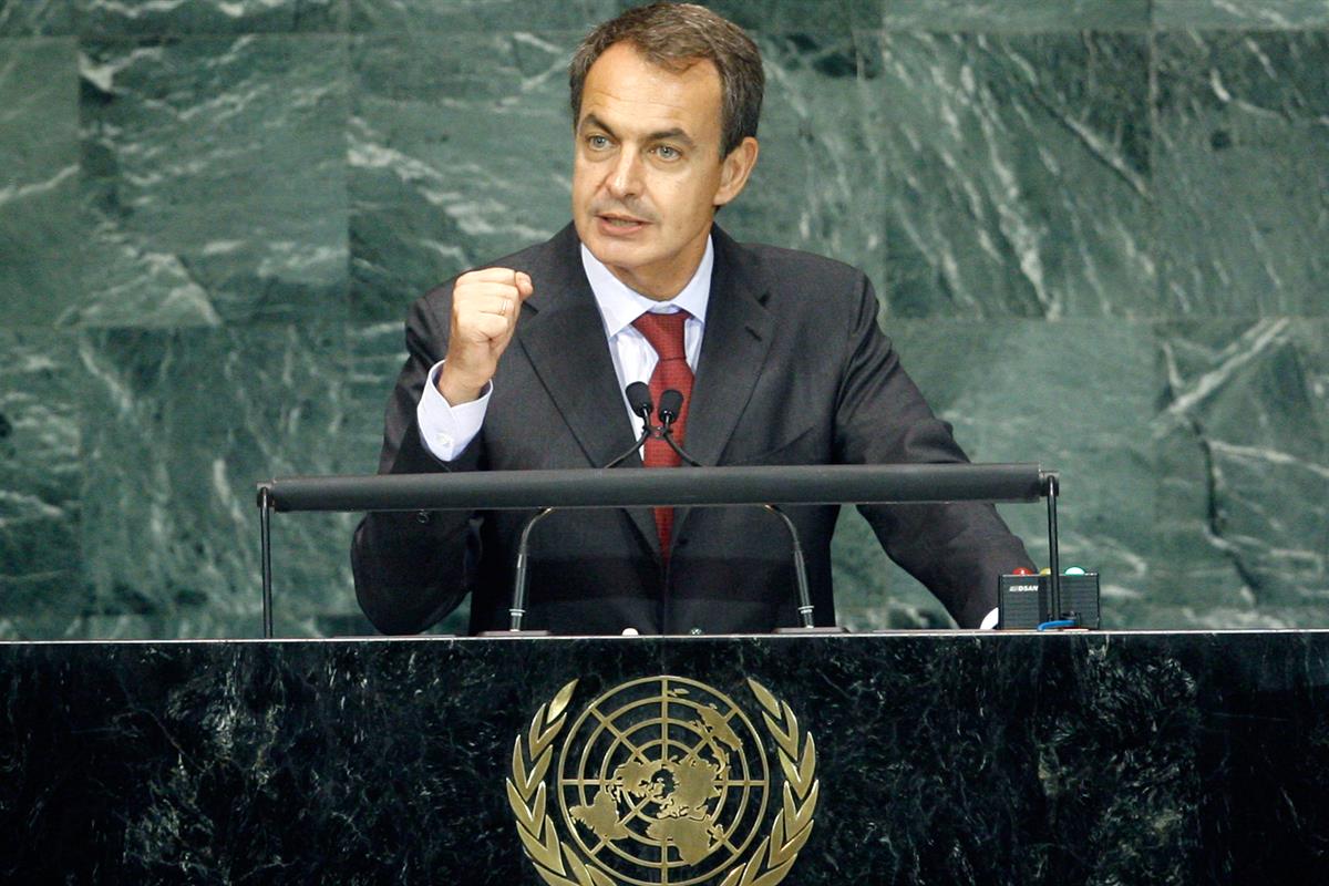 20/09/2010. Visita del presidente del Gobierno a la sede de las Naciones Unidas. El presidente del Gobierno, José Luis Rodríguez Zapatero, d...