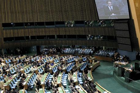 20/09/2010. Visita del presidente del Gobierno a la sede de las Naciones Unidas. El presidente del Gobierno, José Luis Rodríguez Zapatero, d...