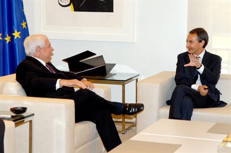 11/07/2011. El presidente del Gobierno recibe al presidente de Panamá. El presidente del Gobierno, José Luis Rodríguez Zapatero, junto al pr...