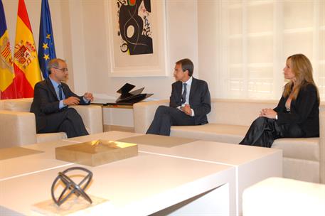4/07/2011. El presidente del Gobierno recibe al primer ministro de Andorra. El presidente del Gobierno, José Luis Rodríguez Zapatero, con el...