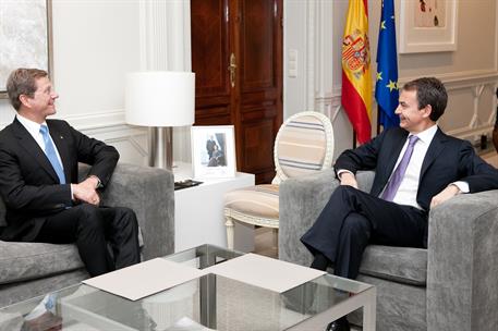 3/02/2011. Encuentro entre el presidente y el ministro alemán de Exteriores. El presidente del Gobierno, José Luis Rodríguez Zapatero, y el ...