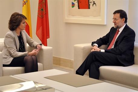 29/02/2012. Mariano Rajoy recibe a la presidenta de Navarra, Yolanda Barcina. El presidente del Gobierno, Mariano Rajoy, se ha entrevistado ...