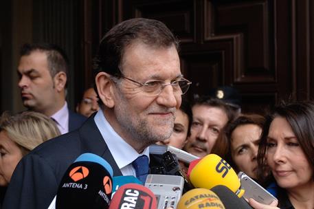 3/05/2012. Rajoy en la toma de posesión del presidente del Consejo de Estado. El presidente del Gobierno, Mariano Rajoy, conversa con los pe...