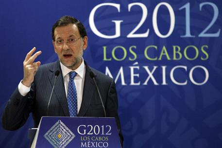 20/06/2012. Comparecencia de Mariano Rajoy ante la prensa. El presidente del Gobierno compareció ante la prensa al término de la segunda jor...