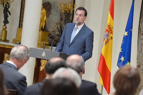 12/07/2012. Rajoy preside la toma del alto comisionado de la Marca España. El presidente del Gobierno, Mariano Rajoy, durante la toma de pos...