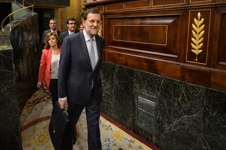 11/07/2012. Comparecencia del presidente en el Pleno del Congreso. El presidente del Gobierno, Mariano Rajoy, informa en el Pleno del Congre...