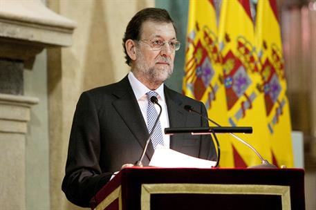 19/03/2012. El presidente asiste al bicentenario de la Constitución. El presidente del Gobierno, Mariano Rajoy, durante su intervención en l...