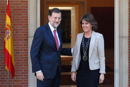 29/02/2012. Mariano Rajoy recibe a Yolanda Barcina. El presidente del Gobierno, Mariano Rajoy, recibe en La Moncloa a la presidenta de la Co...