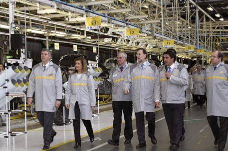 21/11/2012. Mariano Rajoy visita la factoría Renault de Palencia. El presidente del Gobierno ha visitado la factoria que el fabricante de au...