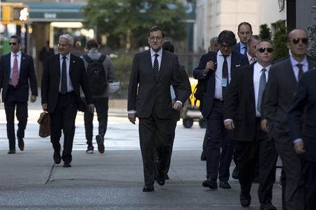 25/09/2013. Rajoy asiste a la Asamblea General de la ONU. El presidente del Gobierno, Mariano Rajoy, pasea por las calles de Nueva York dond...