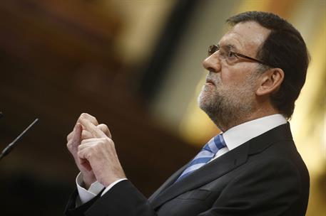 21/02/2013. Segunda sesión del debate del estado de la nación. El presidente del Gobierno, Mariano Rajoy, durante su intervención en la segu...