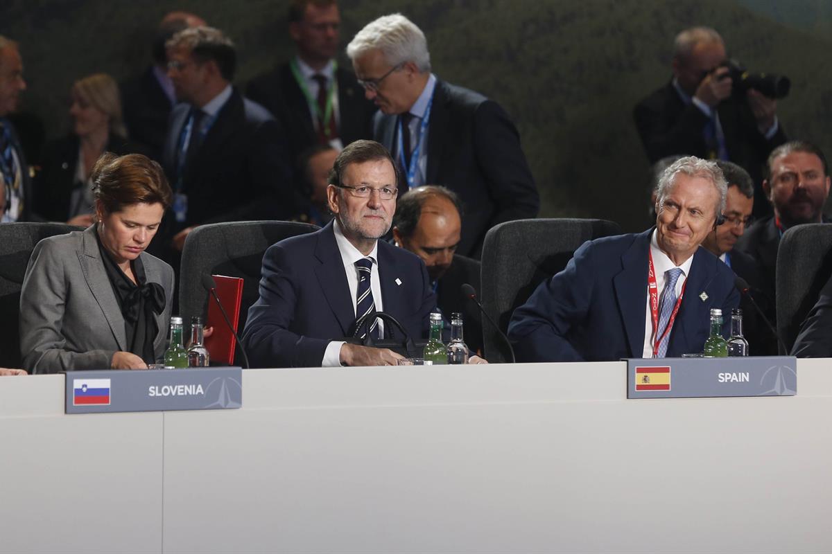 5/09/2014. Rajoy asiste a la Cumbre de la OTAN. El presidente del Gobierno, Mariano Rajoy, y el ministro de Defensa, Pedro Morenés, asisten ...