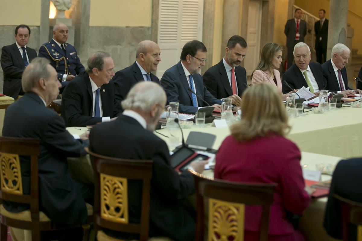9/10/2014. Rajoy asiste a la reunión anual del Patronato del Instituto Cervantes. El presidente del Gobierno, Mariano Rajoy, en el transcurs...