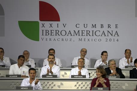 9/12/2014. Rajoy participa en la XXIV Cumbre Iberoamericana. XXIV Cumbre Iberoamericana. Foto de su Majestad el Rey Felipe VI y Rajoy,con lo...