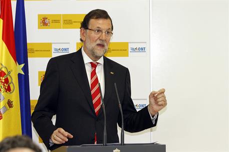 11/09/2014. Rajoy visita la sede de la Organización Nacional de Trasplantes. El presidente del Gobierno, Mariano Rajoy, se dirige a los asis...