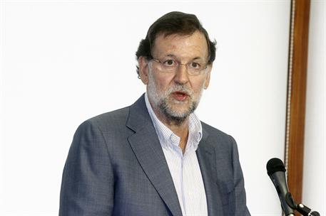 12/08/2014. El presidente Rajoy en el Real Club Naútico de Sanxenxo. El presidente del Gobierno, Mariano Rajoy, se dirige a los asistentes a...