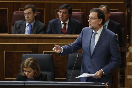 15/10/2014. Rajoy asiste a la sesión de control. El presidente del Gobierno, Mariano Rajoy, asiste a la sesión de control al Gobierno en el ...