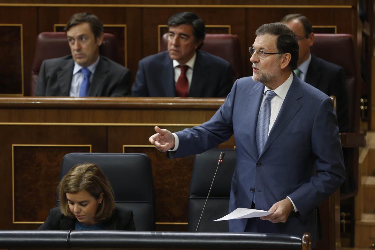 15/10/2014. Rajoy asiste a la sesión de control. El presidente del Gobierno, Mariano Rajoy, asiste a la sesión de control al Gobierno en el ...