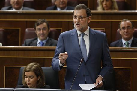 15/10/2014. Rajoy asiste a la sesión de control al Gobierno. El presidente del Gobierno, Mariano Rajoy, asiste a la sesión de control al Gob...