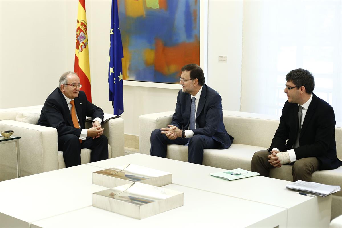 18/07/2014. Rajoy recibe al Comité Ejecutivo de la PIMEC. El presidente del Gobierno se reúne en el Complejo de La Moncloa con el Comité Eje...