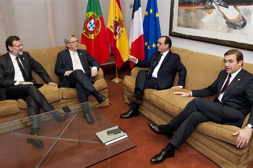 18/12/2014. Reunión sobre las interconexiones energéticas en la UE. El presidente del Gobierno, Mariano Rajoy, junto al presidente de la Com...