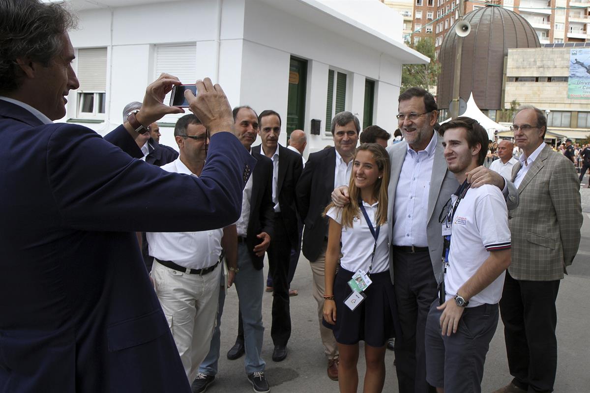 20/09/2014. Santander. Campeonato Mundial de Vela 2014. El presidente del Gobierno, Mariano Rajoy, durante su estancia en Santander con moti...