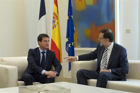 23/07/2014. Rajoy recibe al primer ministro de Francia. El presidente del Gobierno, Mariano Rajoy, conversa con el primer ministro de la Rep...