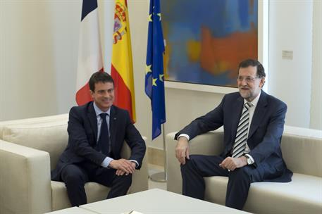 23/07/2014. Rajoy recibe al primer ministro de Francia. El presidente del Gobierno, Mariano Rajoy, posa junto al primer ministro de la Repúb...