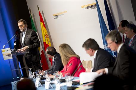 24/07/2014. Rajoy inaugura el II Foro Internacional de Políticas Públicas de Empleo. El presidente del Gobierno, Mariano Rajoy, interviene e...