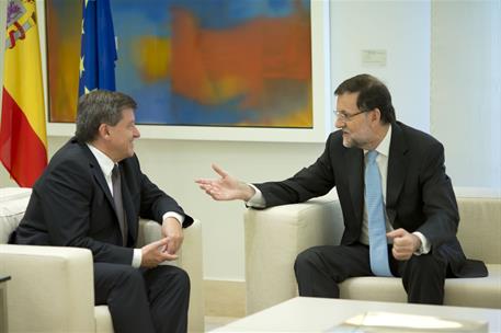 24/07/2014. Rajoy recibe al director general de la OIT, Guy Ryder. El presidente del Gobierno, Mariano Rajoy, ha recibido en La Moncloa al d...