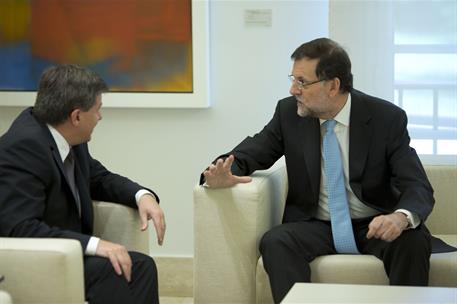 24/07/2014. Rajoy recibe al director general de la OIT, Guy Ryder. El presidente del Gobierno, Mariano Rajoy, ha recibido en La Moncloa al d...
