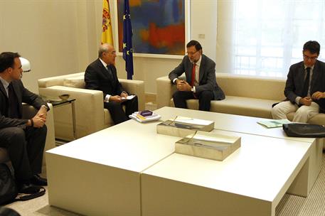25/07/2014. Rajoy recibe al secretario general de la OCDE, Ángel Gurría. El presidente del Gobierno recibe en La Moncloa al secretario gener...