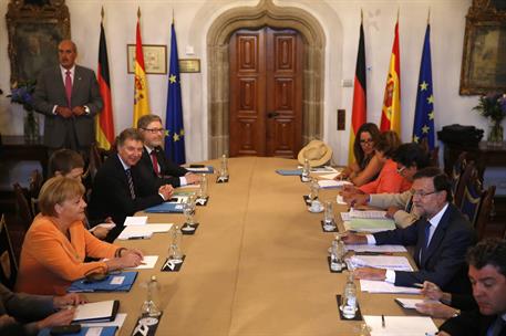 25/08/2014. Rajoy y Merkel se reunen en Santiago de Compostela. El presidente del Gobierno, Mariano Rajoy, celebra una reunión de trabajo co...
