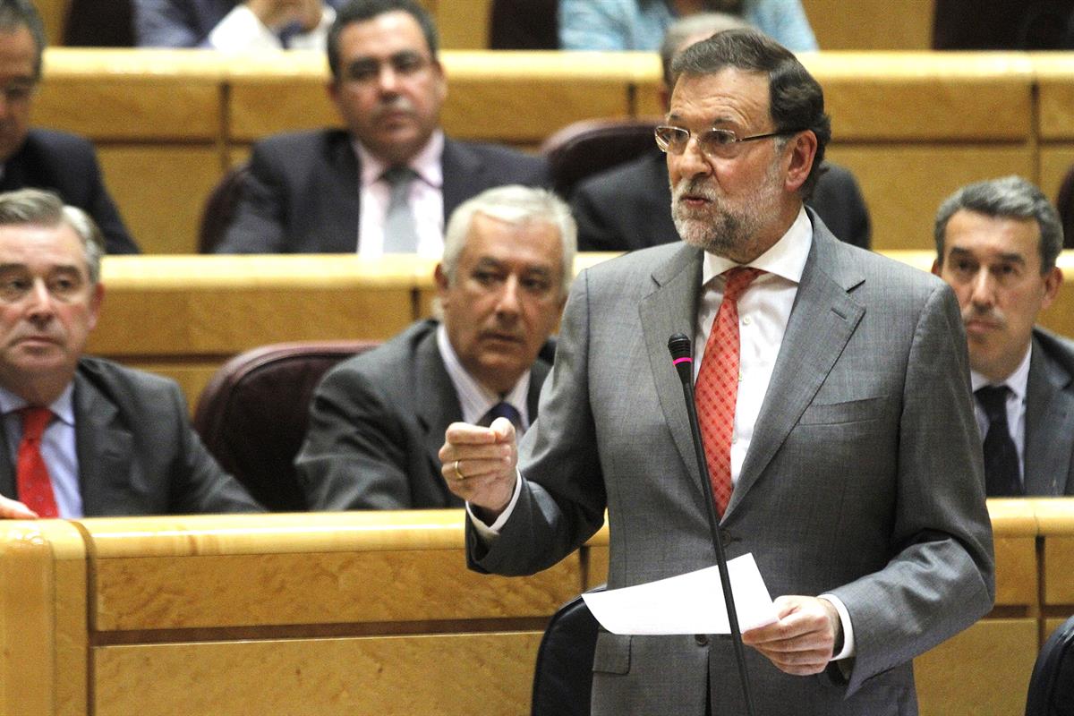 28/10/2014. Rajoy en la sesión de control al Senado. El presidente Mariano Rajoy en la sesión de control al Senado.