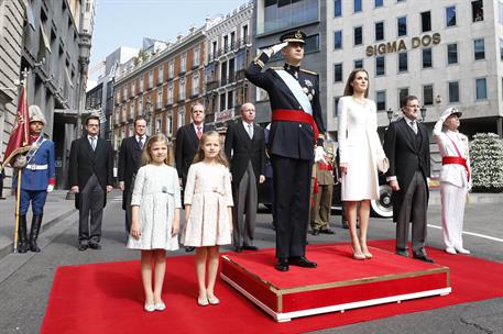 19/06/2014. Rajoy en la proclamación de SM el Rey don Felipe VI. El presidente del Gobierno, Mariano Rajoy, con los Reyes, la Princesa de As...